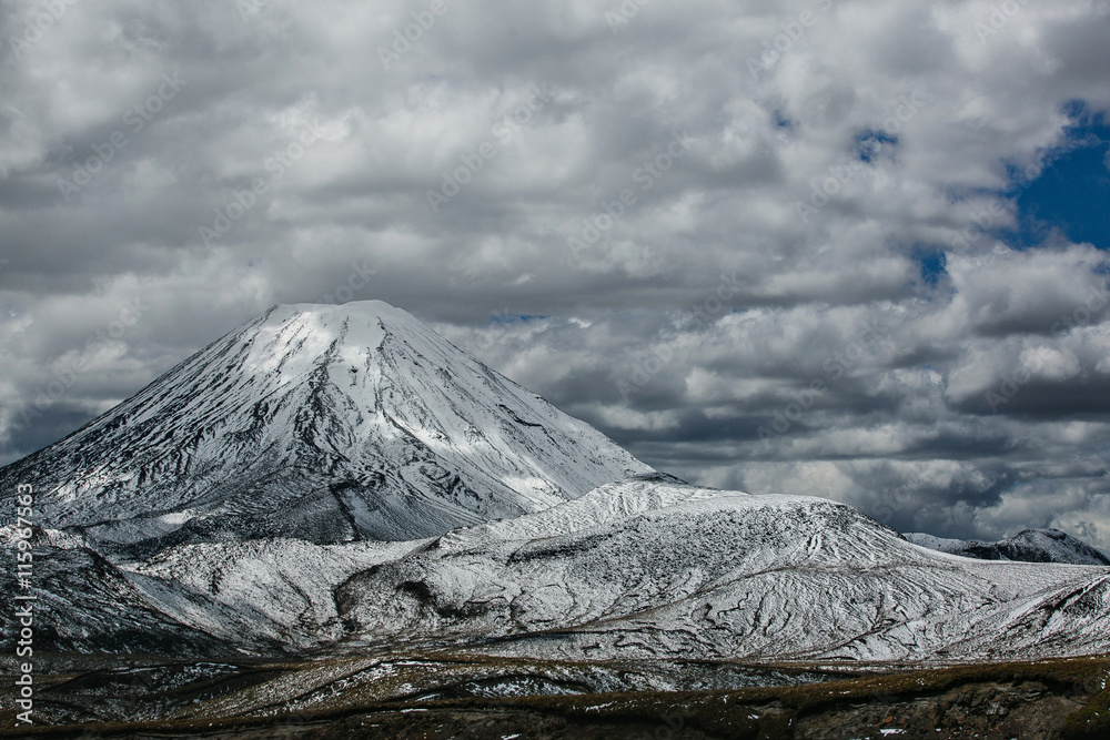 Fototapeta premium The Peak of Bolivian Andes, land