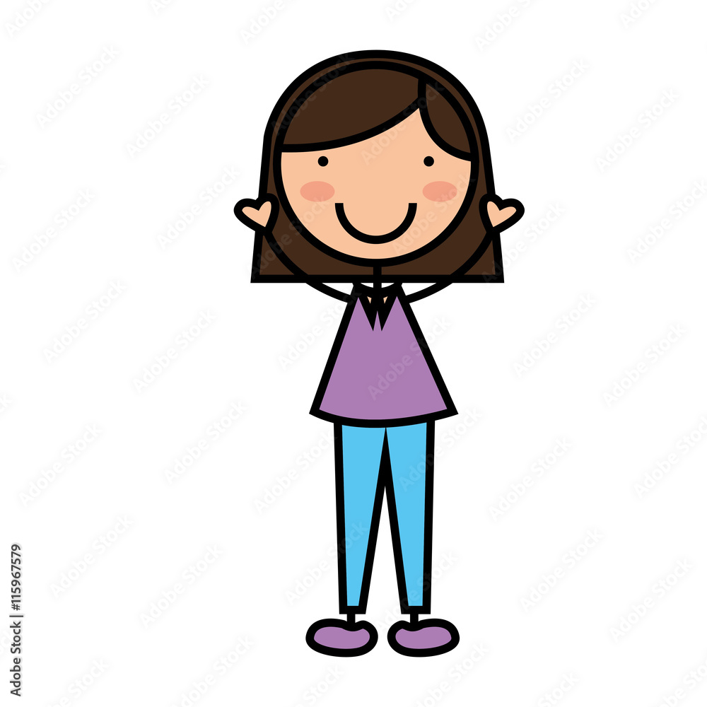 cartoon girl icon