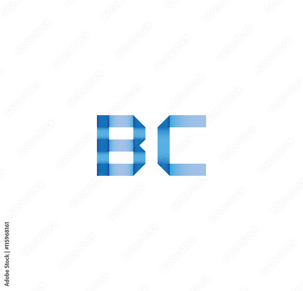 bc initial simple modern blue 