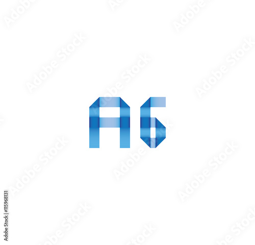 Free Download a6 initial simple modern blue  - GFXLoad