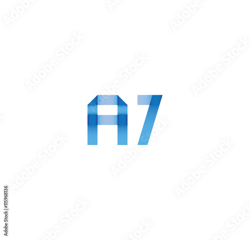 Free Download a7 initial simple modern blue  - GFXLoad