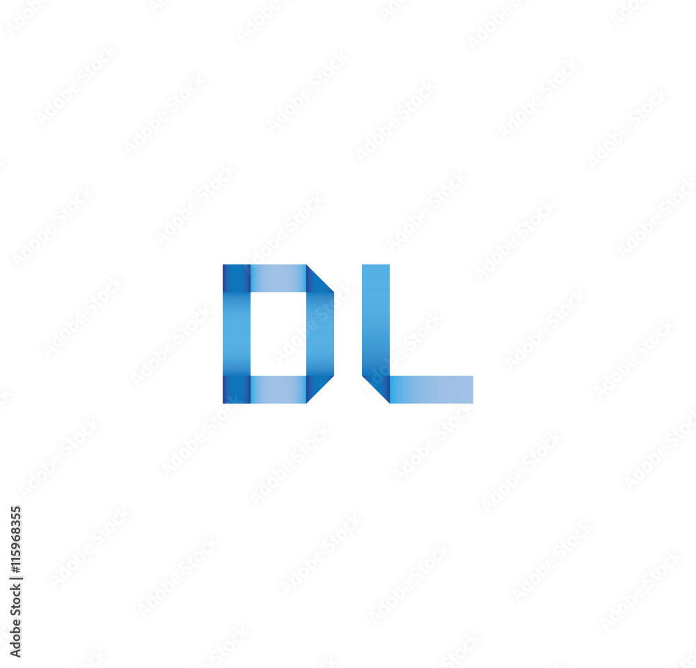 dl initial simple modern blue dl initial simple modern blue