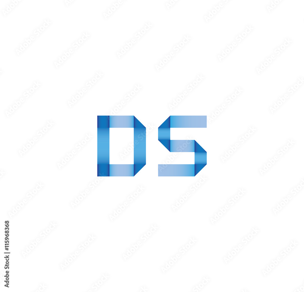 ds initial simple modern blue ds initial simple modern blue