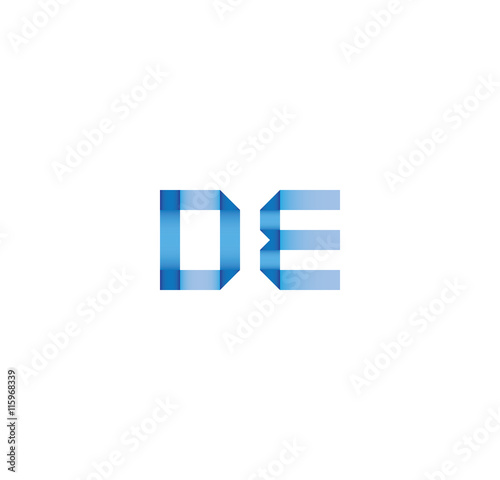 Free Download de initial simple modern blue  - GFXLoad