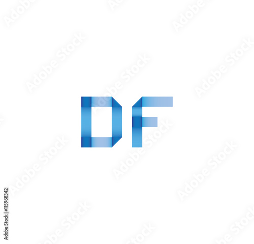 Free Download df initial simple modern blue  - GFXLoad