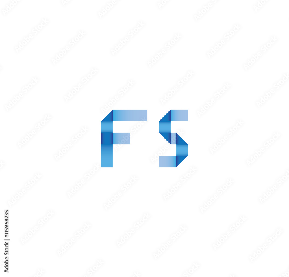 f5 initial simple modern blue f5 initial simple modern blue