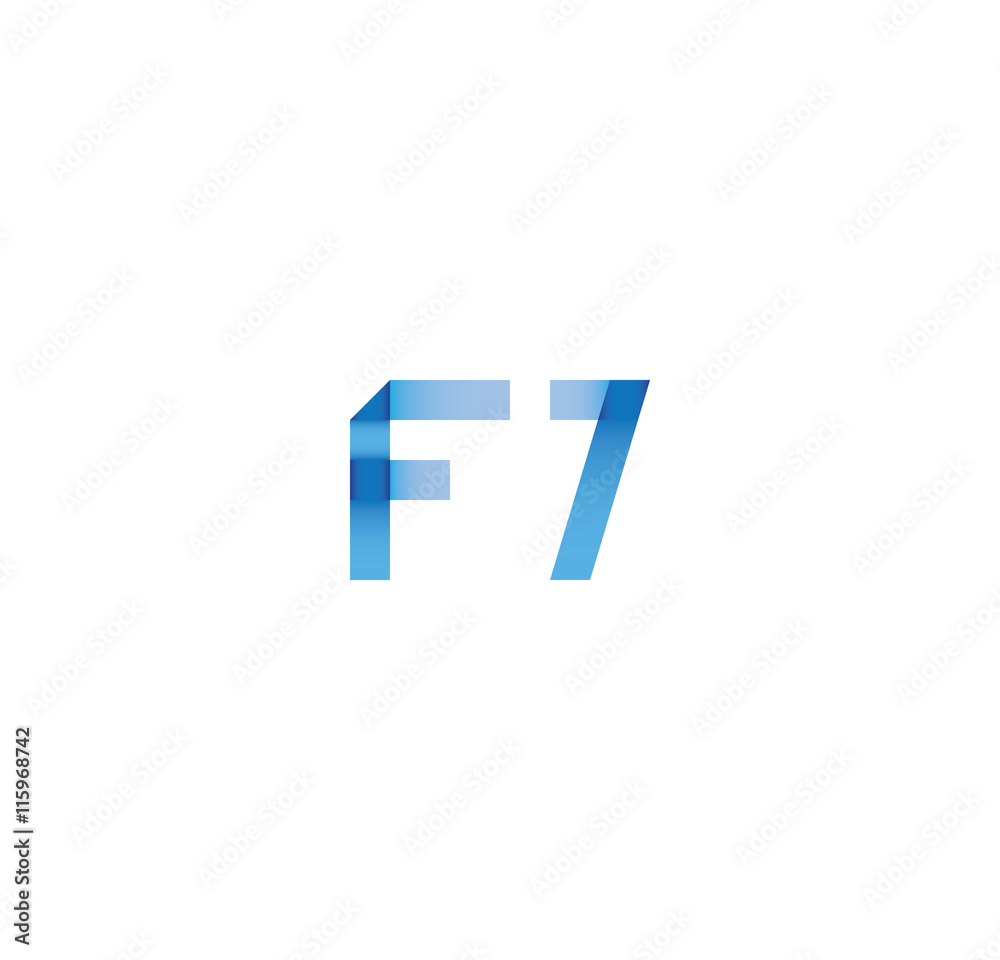 f7 initial simple modern blue f7 initial simple modern blue