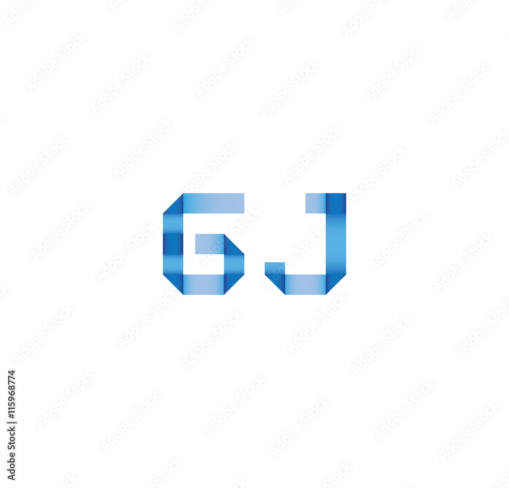 gj initial simple modern blue gj initial simple modern blue