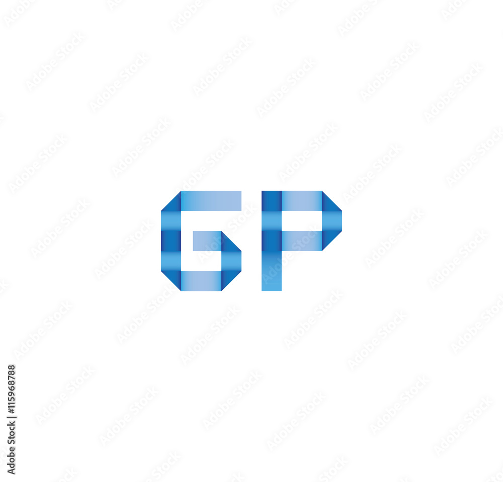 Obraz premium gp initial simple modern blue 