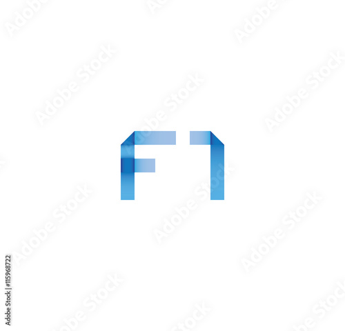 f1 initial simple modern blue 