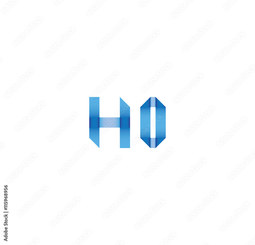 Fototapeta premium h0 initial simple modern blue 