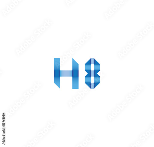 Free Download h8 initial simple modern blue  - GFXLoad