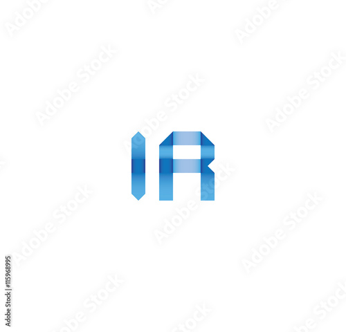 ir initial simple modern blue 