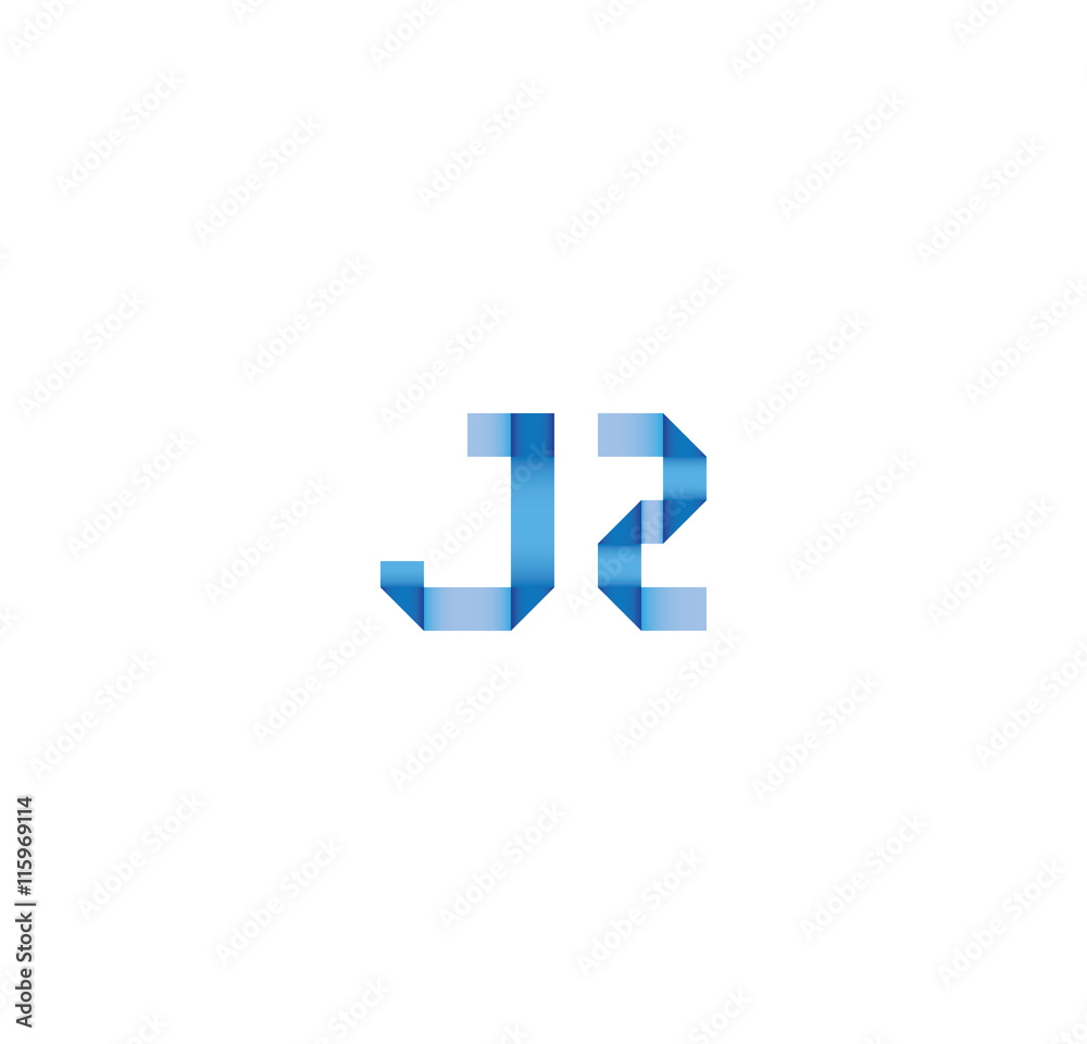 j2 initial simple modern blue j2 initial simple modern blue