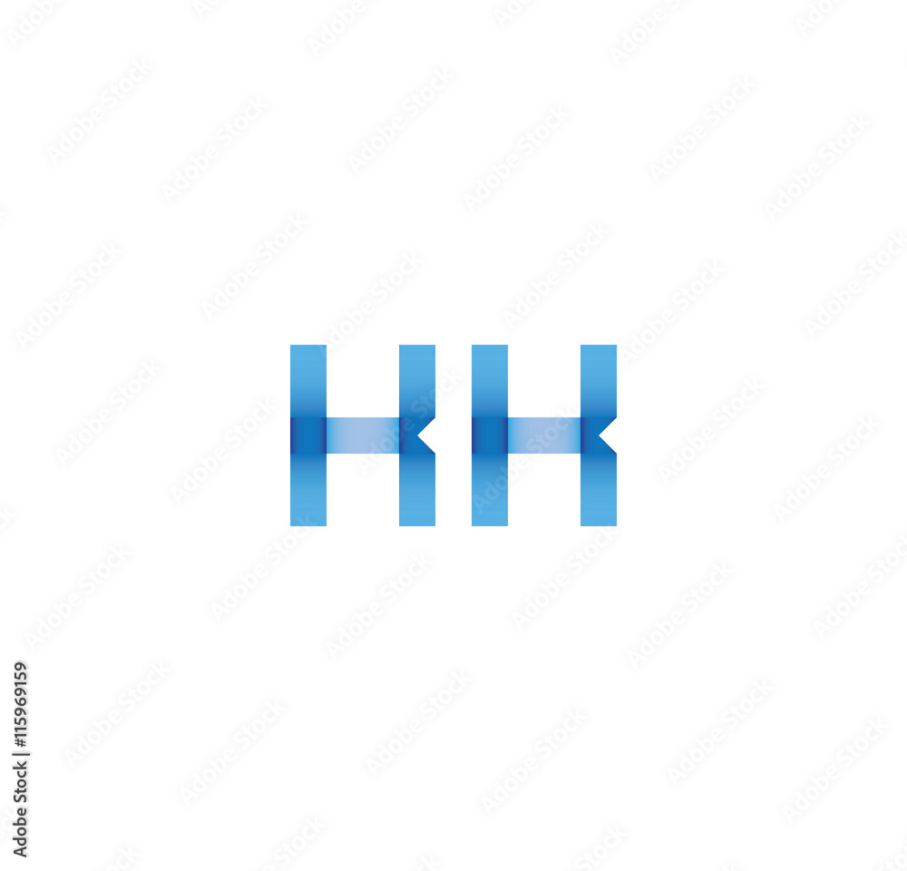 kk initial simple modern blue kk initial simple modern blue