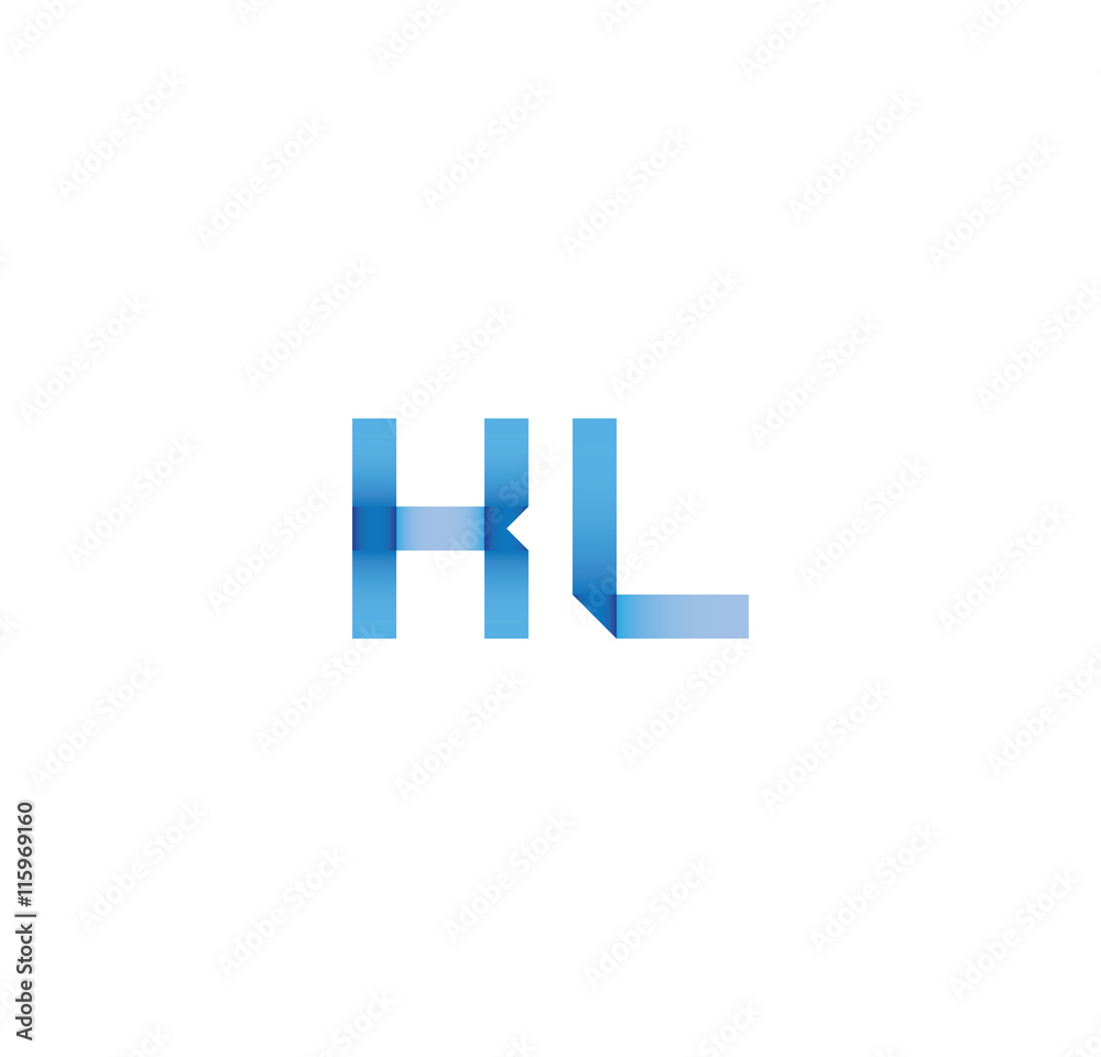 kl initial simple modern blue kl initial simple modern blue