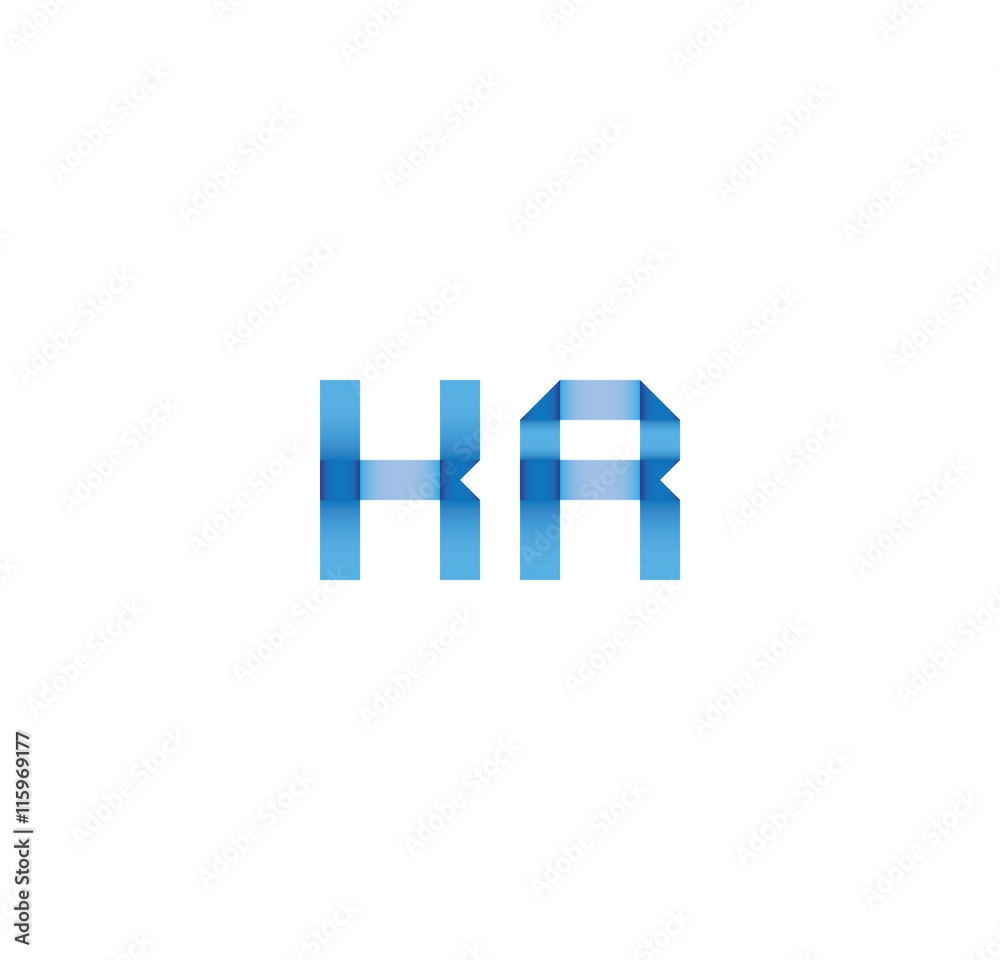 Fototapeta premium kr initial simple modern blue 