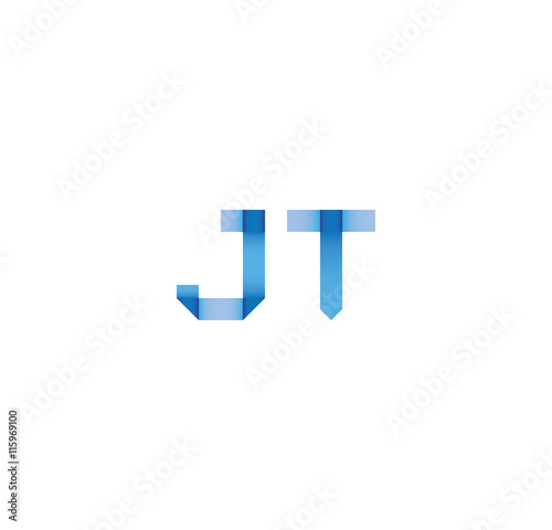 jt initial simple modern blue 