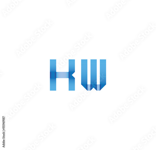 kw initial simple modern blue 