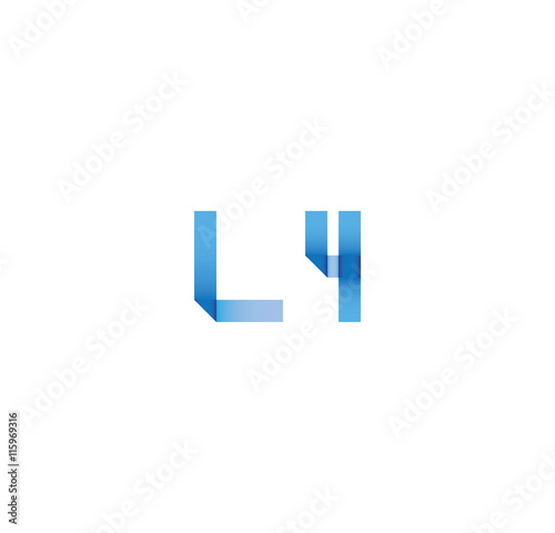 Free Download l4 initial simple modern blue  - GFXLoad