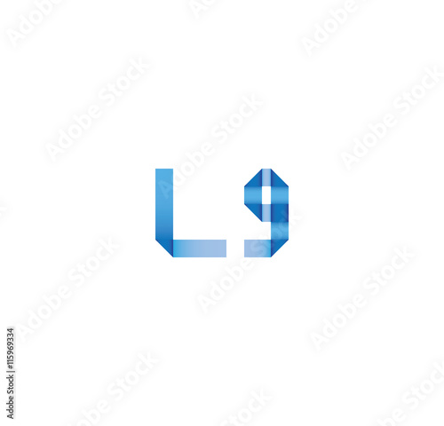 l9 initial simple modern blue Free Download l9 initial simple modern blue - GFXLoad