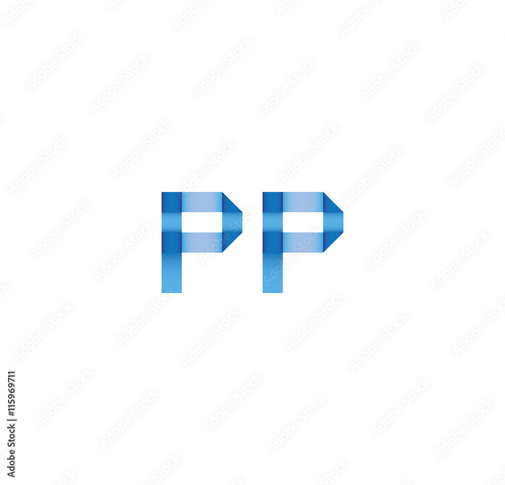 pp initial simple modern blue pp initial simple modern blue