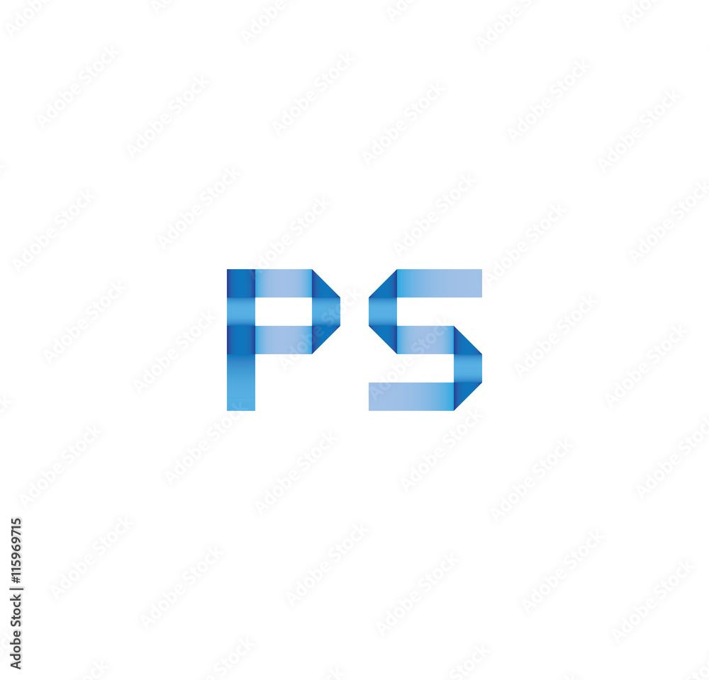 ps initial simple modern blue 