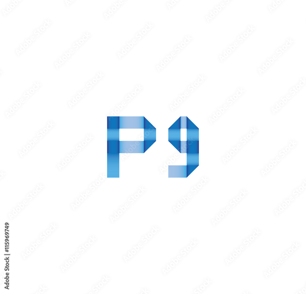 p9 initial simple modern blue p9 initial simple modern blue
