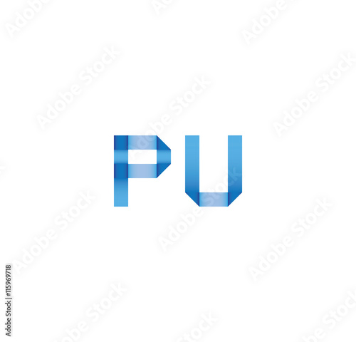 pu initial simple modern blue 