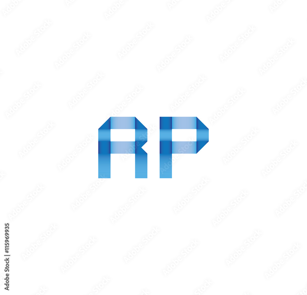 Fototapeta premium rp initial simple modern blue 