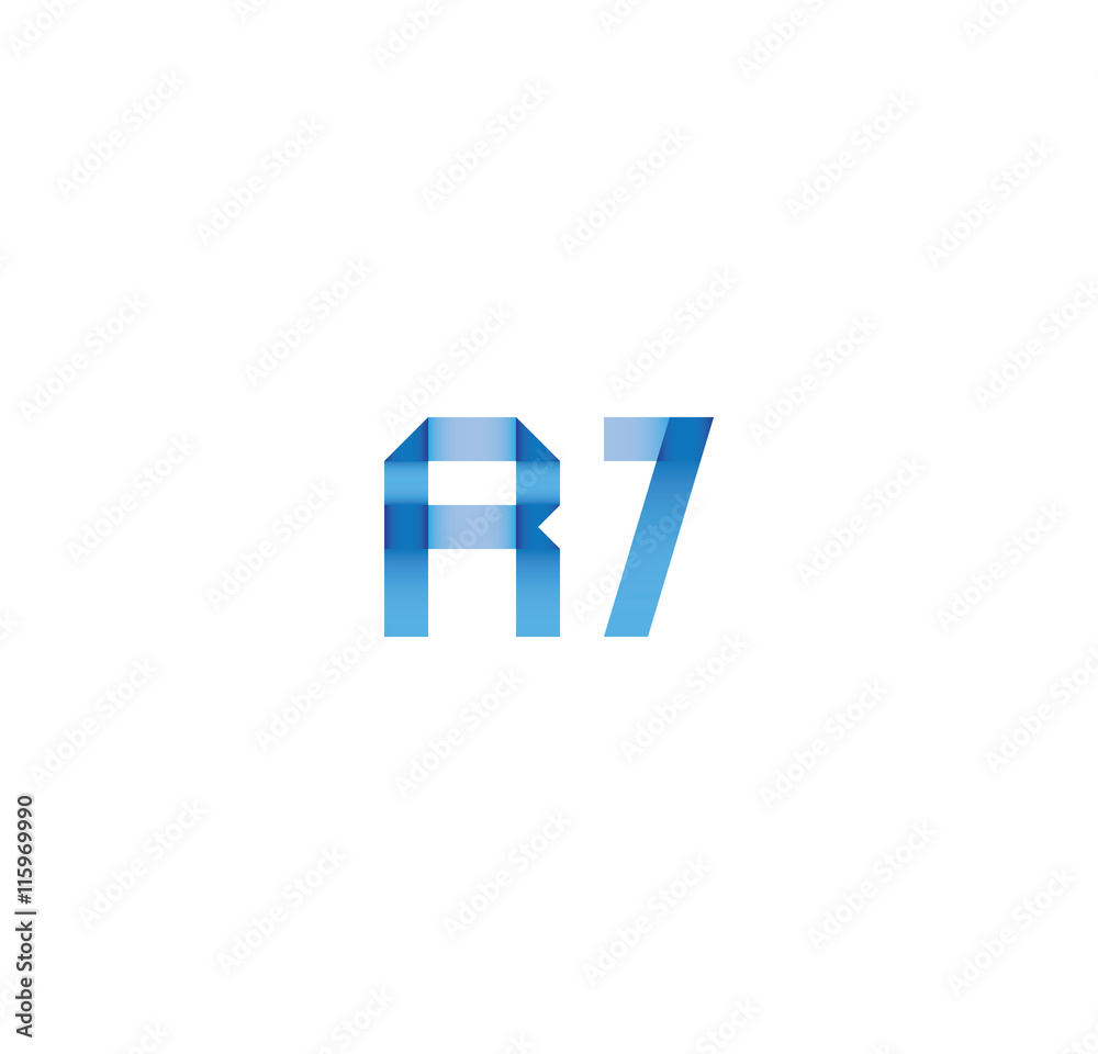 Fototapeta premium r7 initial simple modern blue