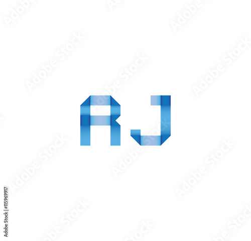 Free Download rj initial simple modern blue  - GFXLoad