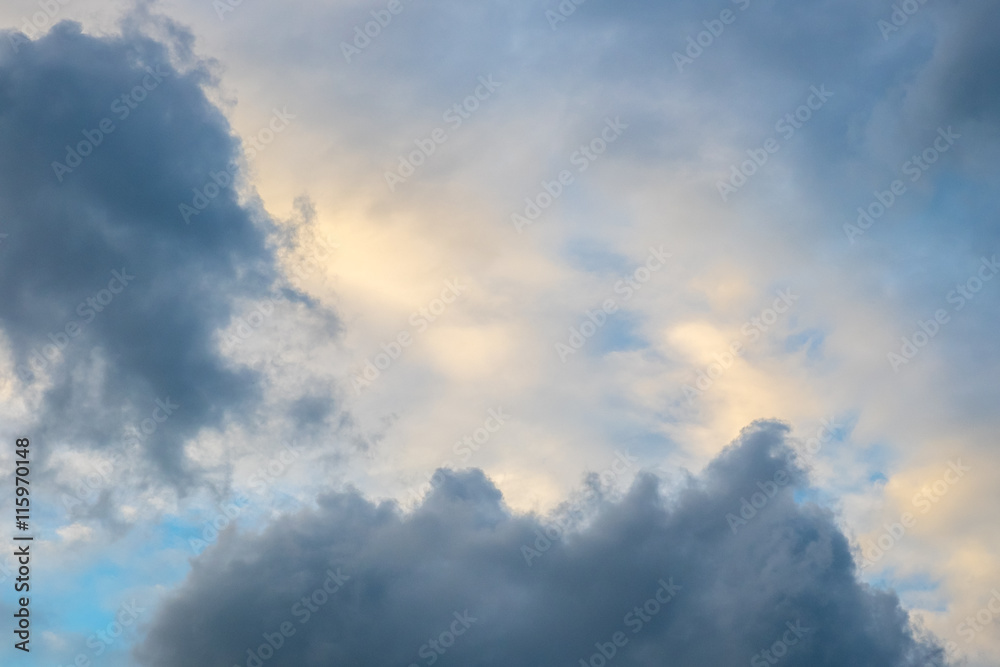 Fototapeta premium storm sky with clouds in Thailand.