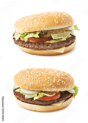 Fresh hamburger isolated