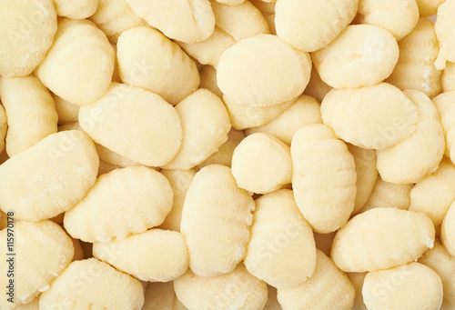 Surface covered with gnocchi