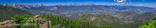 Panoramic view from the top of Estes Cone in Rocky Mountain National Park, Colorado, USA © sschremp