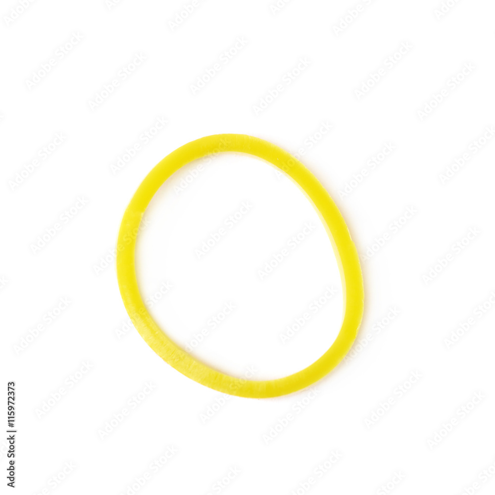 Single rubber loom band isolated Single rubber loom band isolated