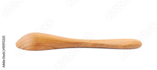 Wooden serving spoon isolated