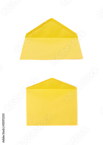 Yellow letter envelope isolated