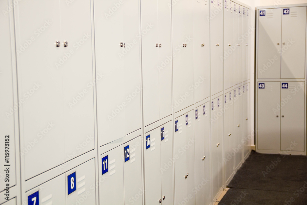 Student Gym Lockers University School Campus Hallway Storage Locker College. Room. cabinets in a at or museum station. Interior is modern rooms in the Student Gym Lockers University School Campus Hallway Storage Locker College. Room. cabinets in a at or museum station. Interior is modern rooms in the