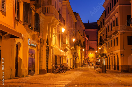 Alghero, Sardinia Island, Italy: Old Town at night