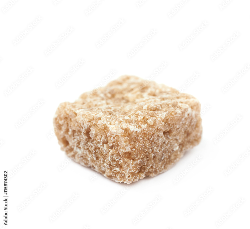 Single sugar cube isolated Single sugar cube isolated