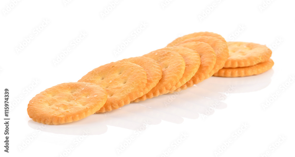 Big round delicious biscuits on a white background Big round delicious biscuits on a white background