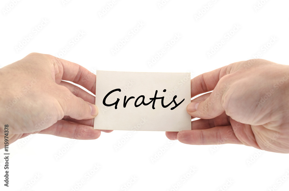 Gratis text concept Gratis text concept