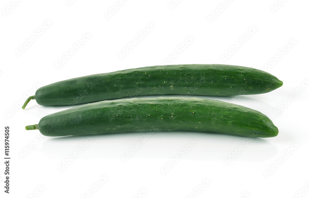 Japanese cucumber isolated on white Japanese cucumber isolated on white