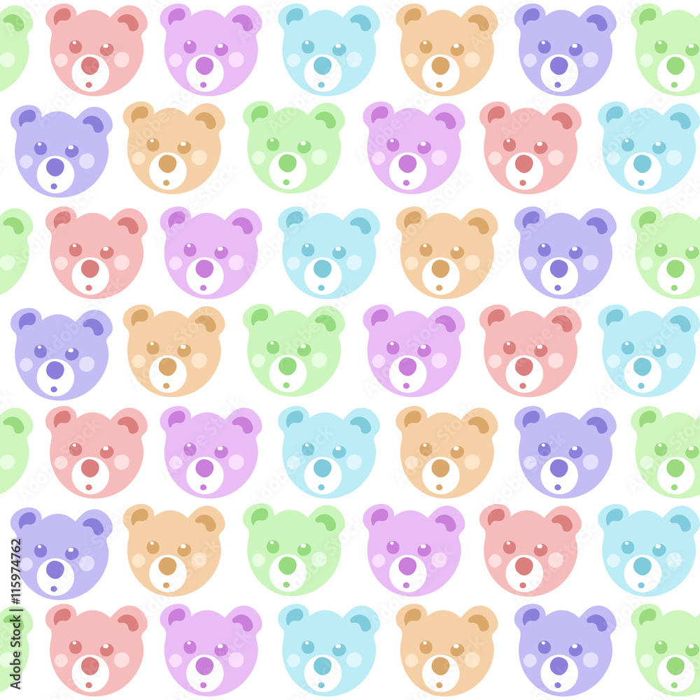 Teddy bear seamless pattern.