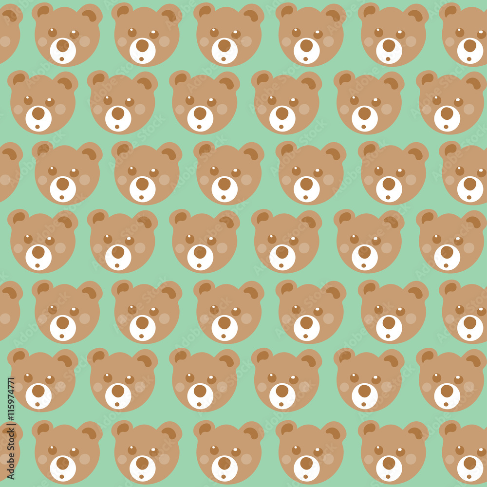 Teddy bear seamless pattern.
