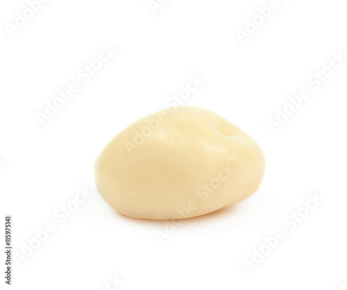 White chocolate candy ball isolated