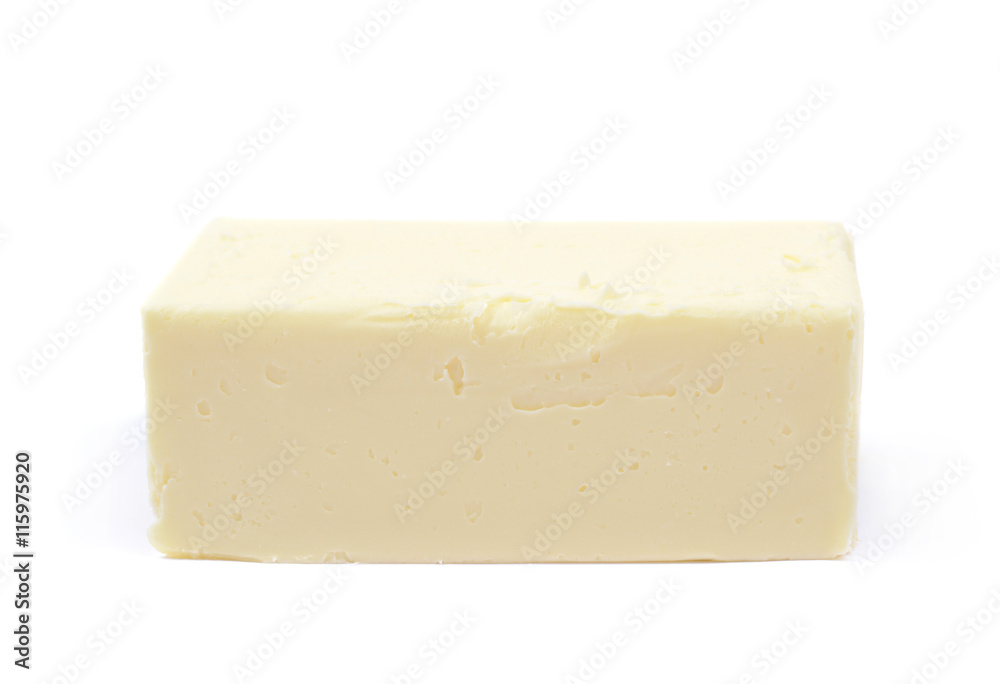 Piece of cooking butter isolated Piece of cooking butter isolated