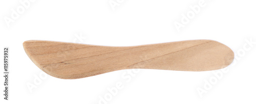 Wooden butter knife isolated